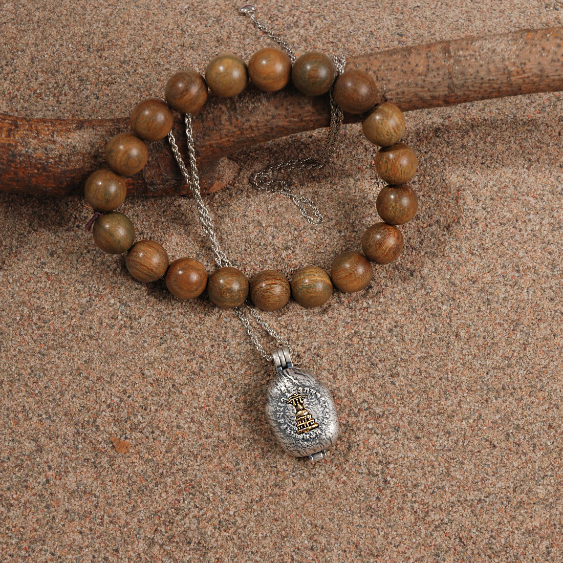 Zashi Lhamo Silver Ghau Prayer Box