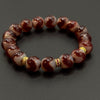 Tiger Tooth Dzi Bead Bracelet (红肉虎牙天珠）