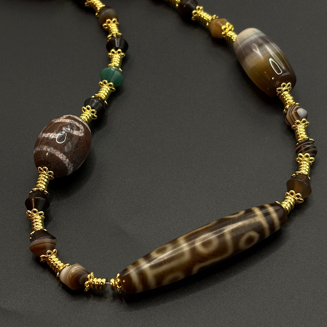 Multi Dzi Bead Necklace（多宝天珠项链）