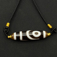 Two-Eyed Dzi Bead Necklace（如意二眼天珠项链）