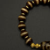 Dzi Bead & Jambhala-yellow Bracelet (一线药师&坛城三眼巴西玛瑙天珠黄财神手串）