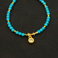 Turquoise Bracelet （暴力蓝原矿绿松石手链）