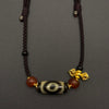 Three-Eye Dzi Bead Necklace （三眼天珠项链）