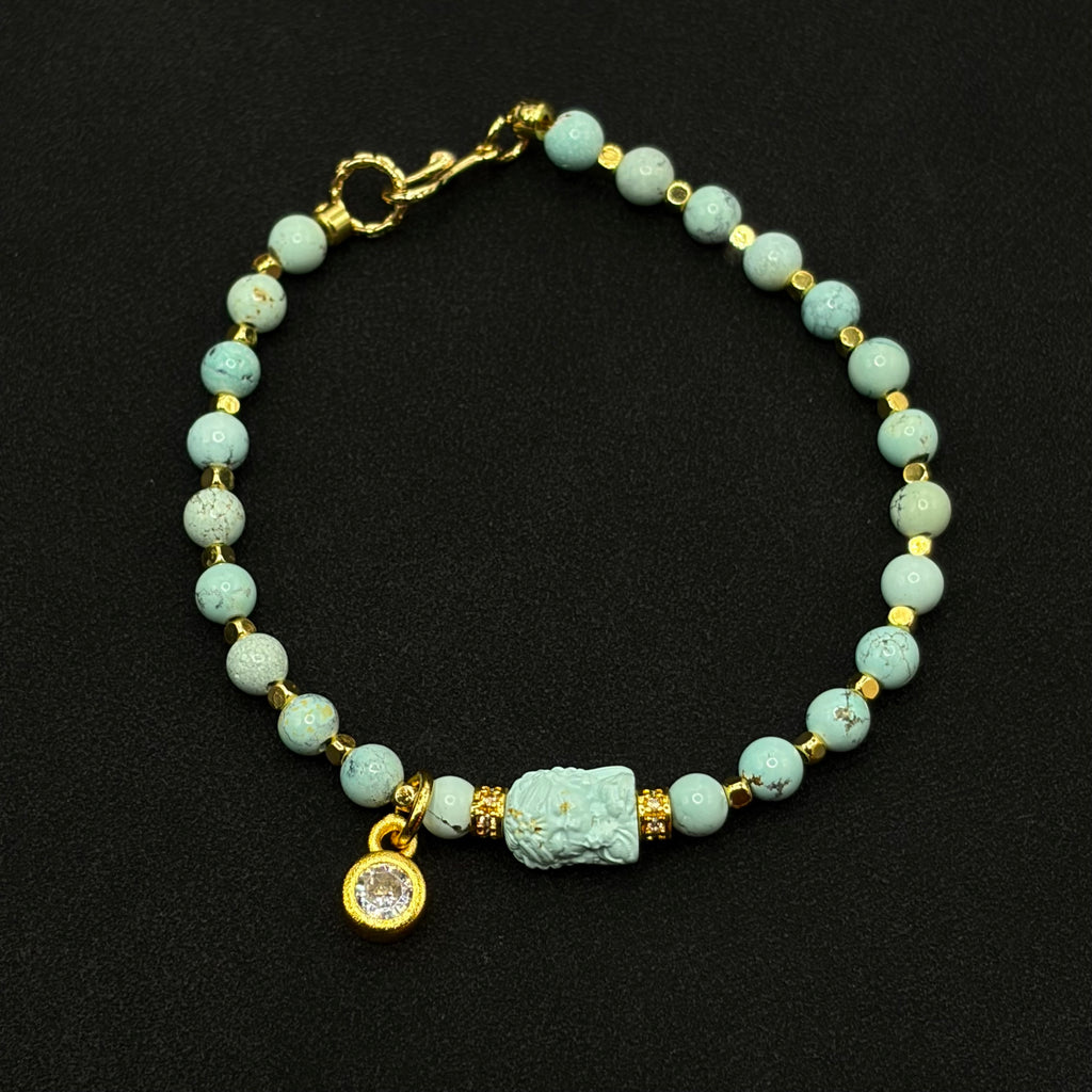 Turquoise Bracelet（原矿绿松石手链）