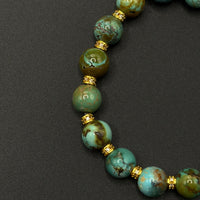 Turquoise  nine-tailed fox Bracelet（原矿绿松石猛犸雕刻九尾狐手串）