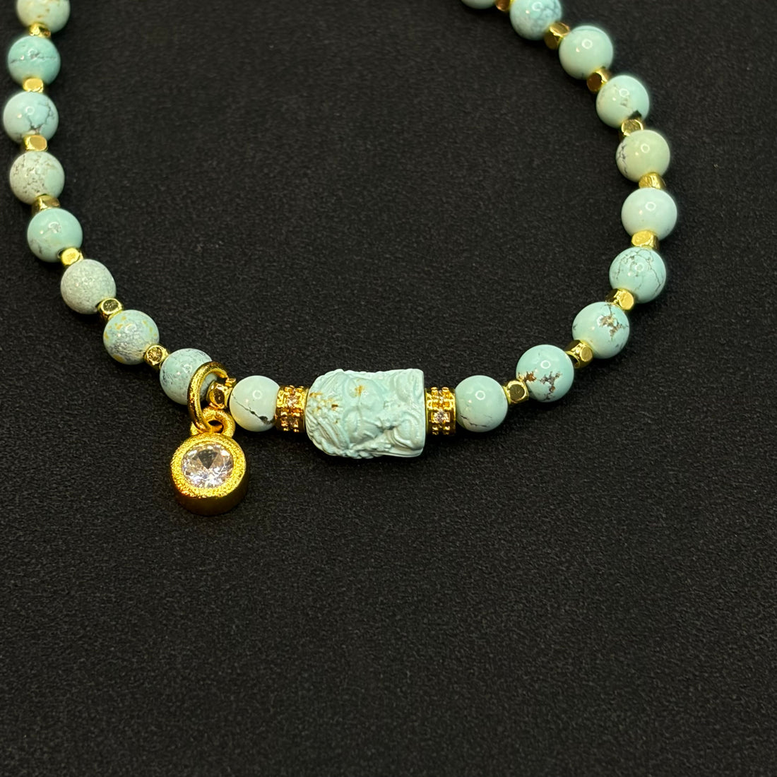 Turquoise Bracelet（原矿绿松石手链）