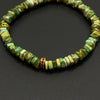 Turquoise Bracelet（春彩原矿绿松石多宝切片手串）
