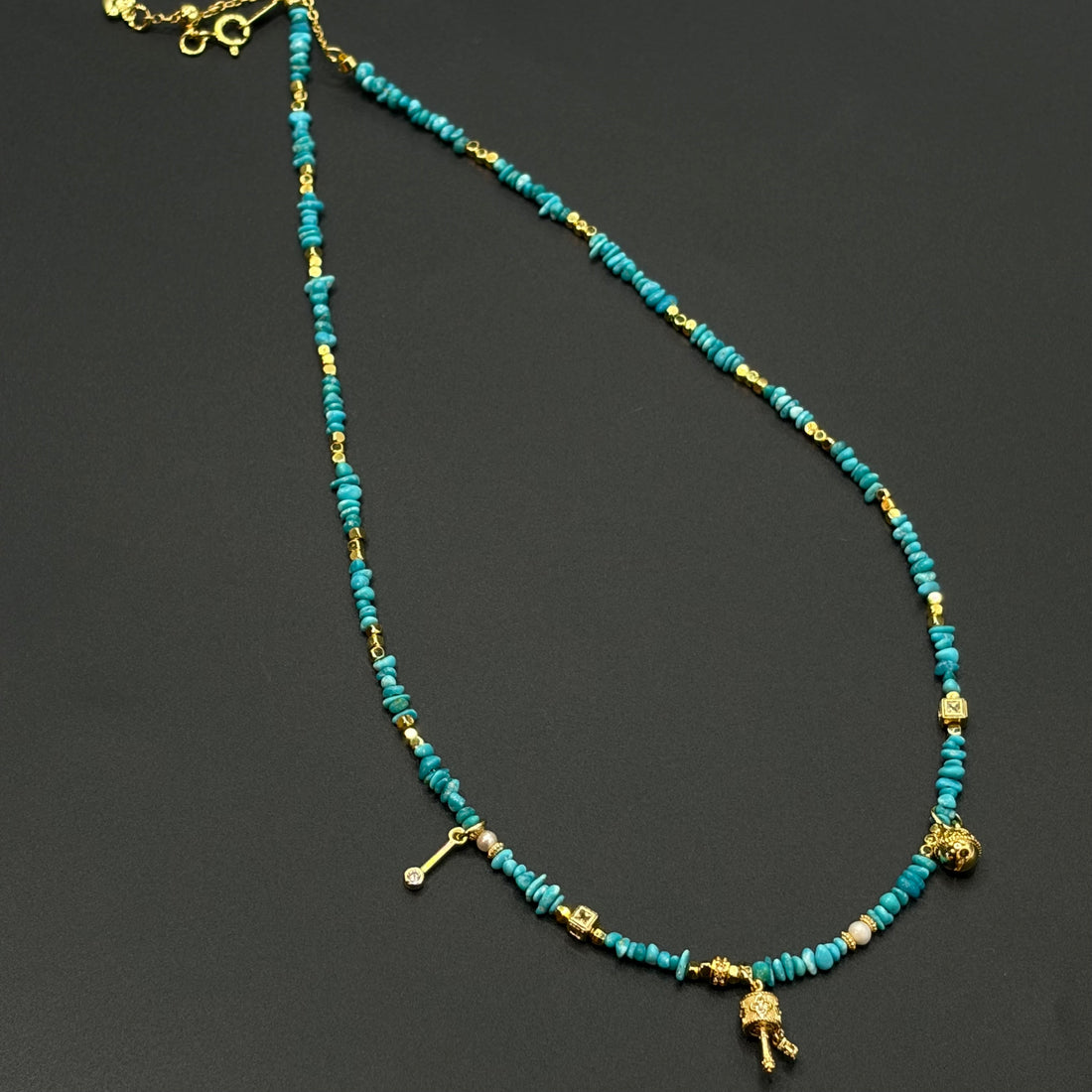 Turquoise Necklace （原矿绿松石随型项链）