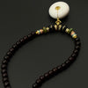 Ivory Jade & Indian Rosewood Necklace （象牙与小叶紫檀颈链）