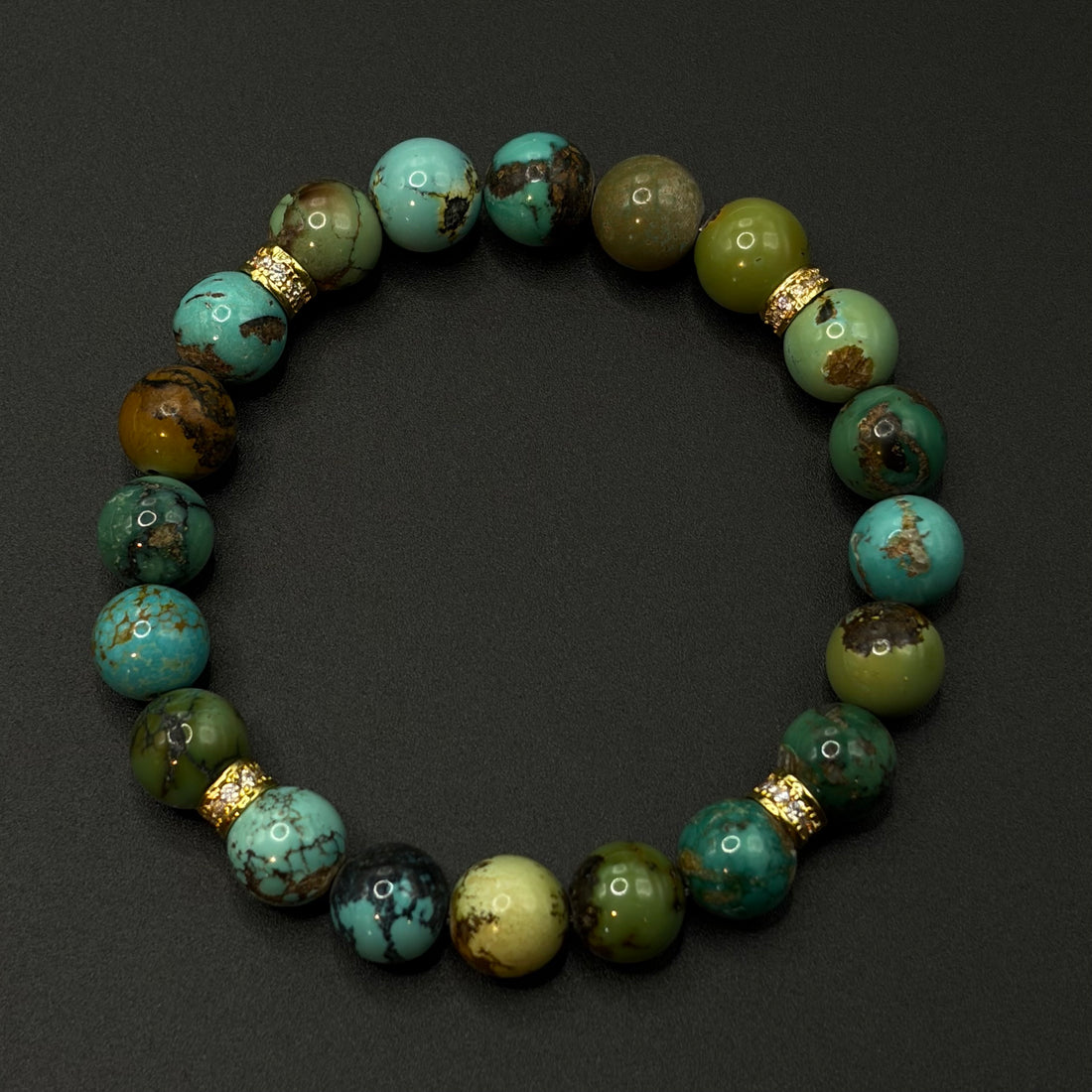 Turquoise Bracelet（唐三彩原矿绿松石手串）