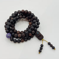 108 Rosewood prayer beads &Green Tara & Lacquer Bead （降真香108颗&绿度母&大漆珠）