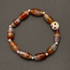 Dzi Bead Agate Bracelet（天然缠丝玛瑙天珠手串+淡水珍珠阿呆）