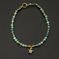 Turquoise Bracelet（雾霾蓝原矿绿松石手链）
