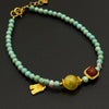 Turquoise and Amber Bracelet