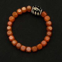 Southred Agate & Nine-eyed Dzi bead (方糖南红&九眼天珠）
