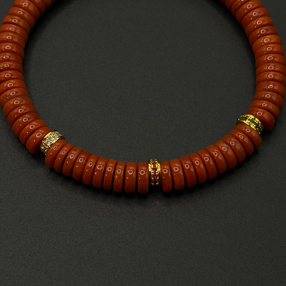 Southred Agate bracelet （瓦西南红药片珠手串）
