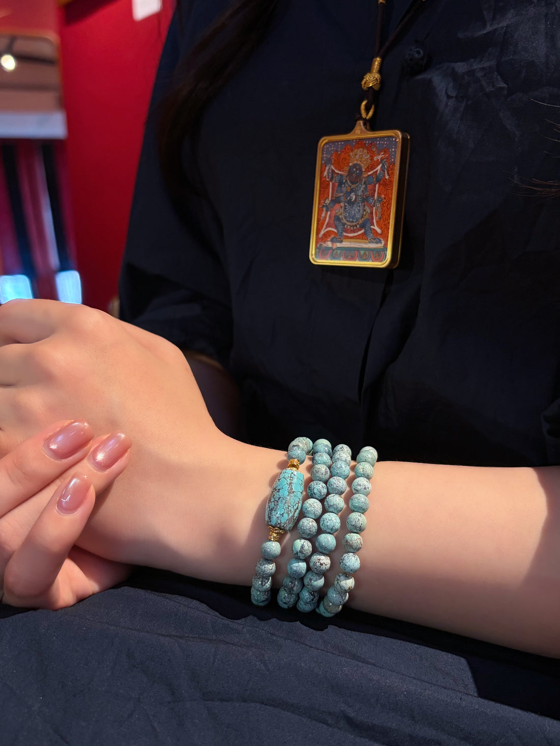 Turquoise 108 beads （雾霾蓝原矿绿松石108颗）