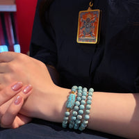 Turquoise 108 beads （雾霾蓝原矿绿松石108颗）