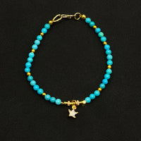 Turquoise Bracelet（暴力蓝原矿绿松石手链）