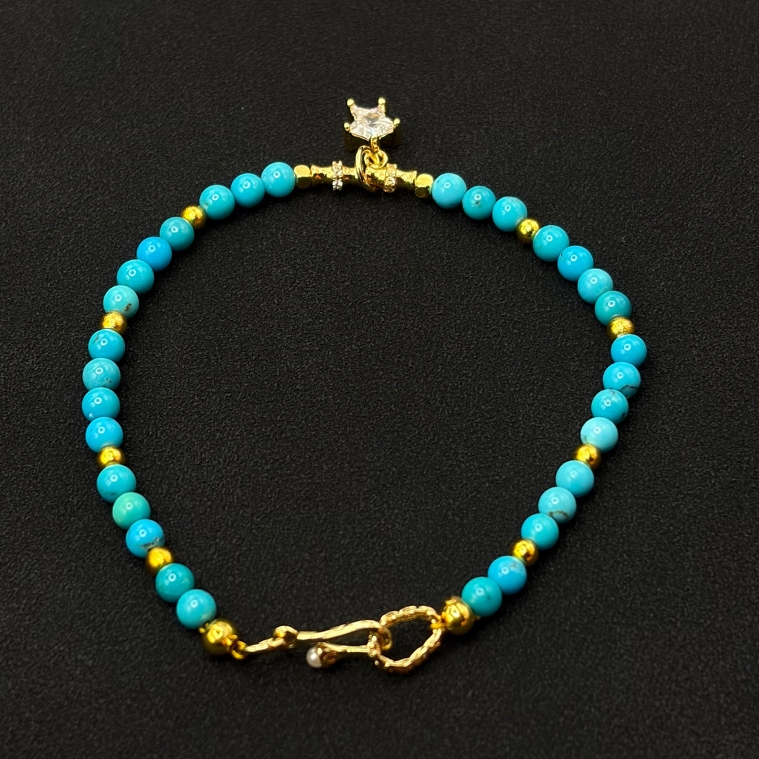 Turquoise Bracelet（暴力蓝原矿绿松石手链）