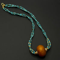 Turquoise Necklace （驼骨原矿绿松石项链）