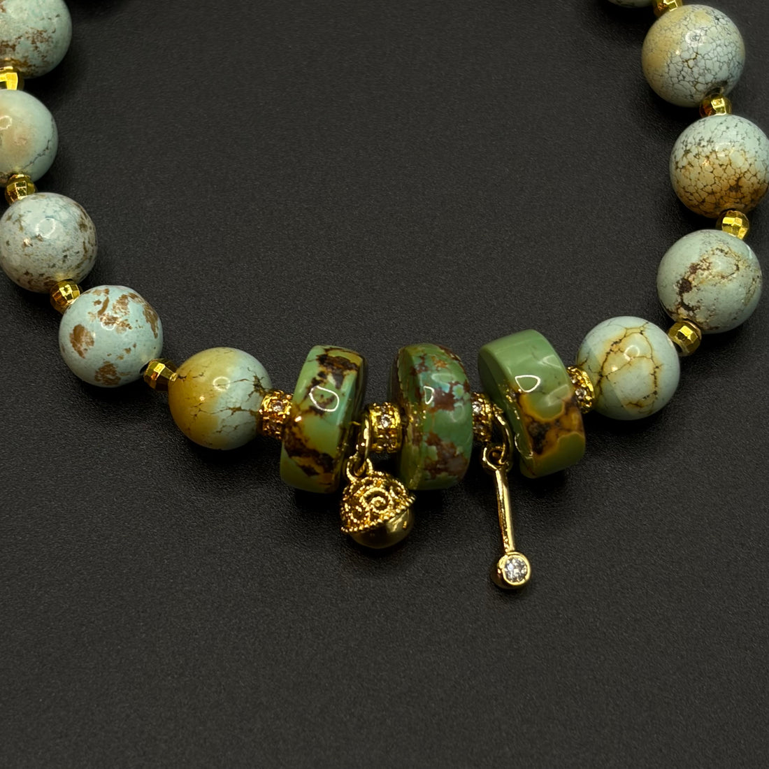 Turquoise  Bracelet（原矿绿松石手链）