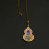 Medicine Buddha & OM Seed Syllable Gourd Thangka（药师佛&om种子字双面葫芦唐卡）
