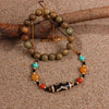 Three-Eyed Dzi Bead Necklace