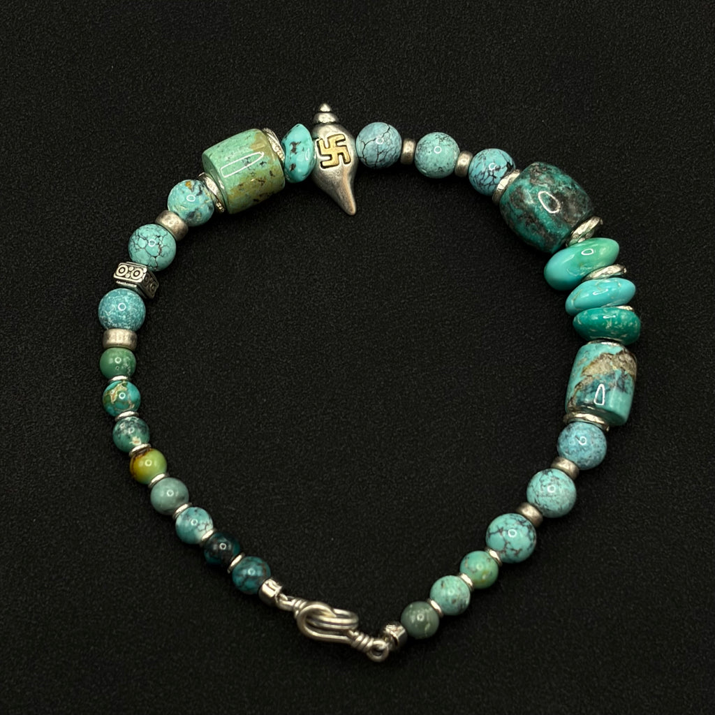 Turquoise Bracelet（原矿绿松石多宝手串）