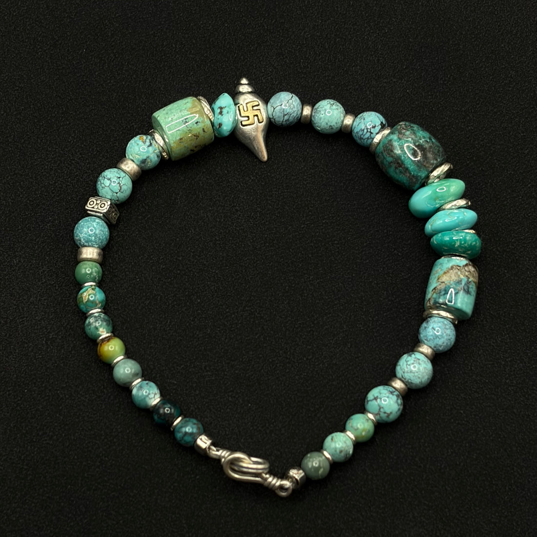 Turquoise Bracelet（原矿绿松石多宝手串）