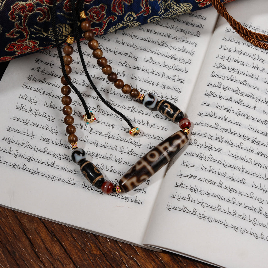 Bodhisattva Tara Dzi Bead Agilawood Necklace