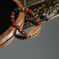 White Sandalwood Five Emperors Money Bracelet