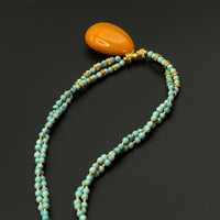 Turquoise Amber Necklace （原矿绿松石蜜蜡项链）