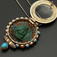 Jambhala-yellow Ghau Box Pendant(黄财神嘎乌盒）
