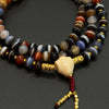 One-Line Medicine Dzi Bead 108 prayer beads(天然一线药师天珠108颗)