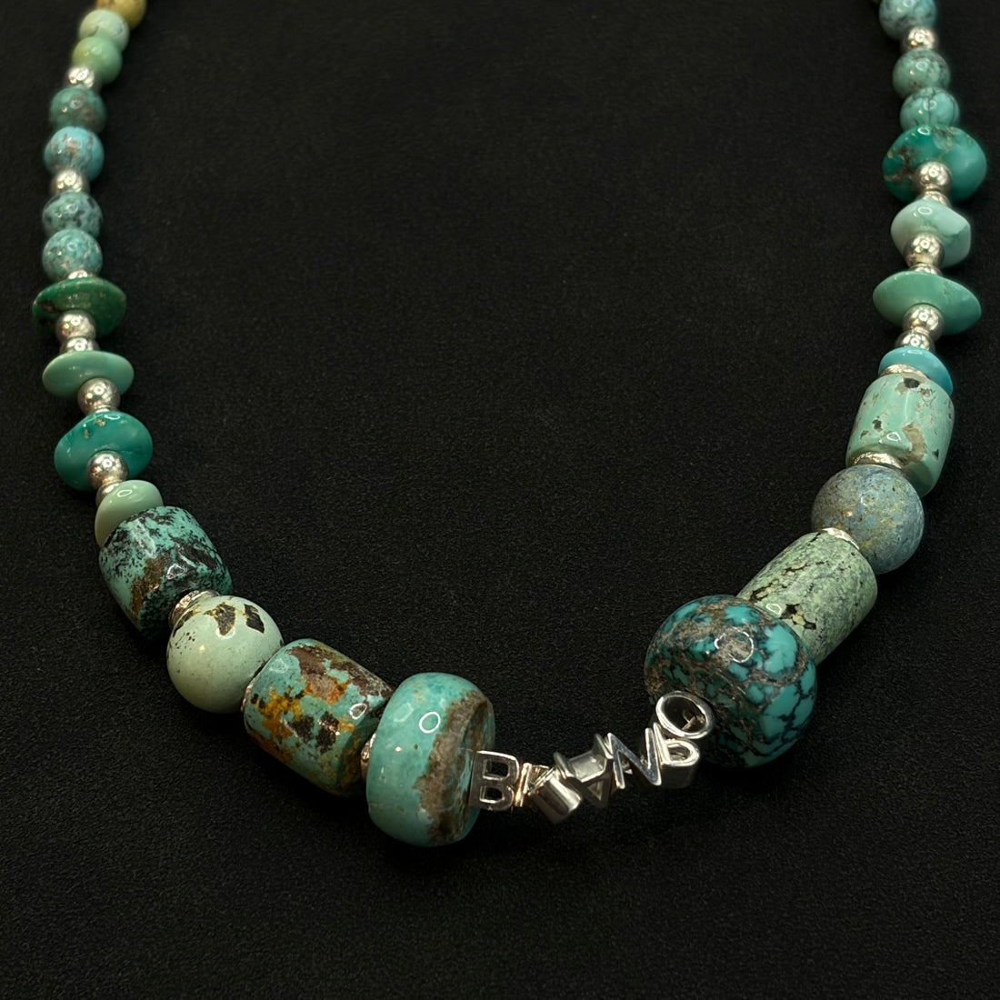 Turquoise Necklace (原矿绿松石项链）