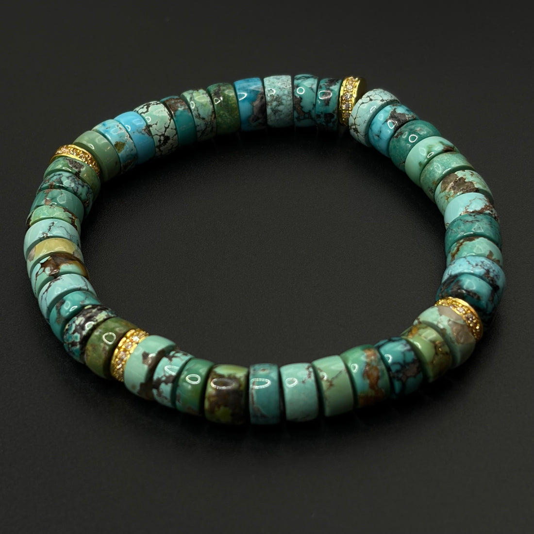 Turquoise Bracelet （原矿绿松石手串）