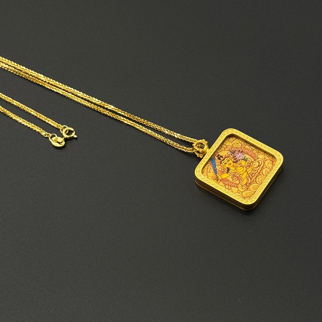 Manjushri Gold-Painted Thangka（文殊菩萨金唐唐卡）