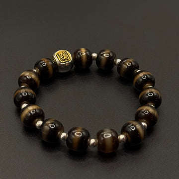 Dzi Bead Bracelet （黑金一线药师天珠手串）