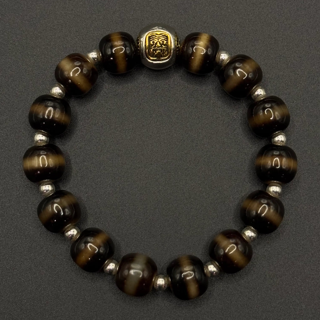 Dzi Bead Bracelet （黑金一线药师天珠手串）