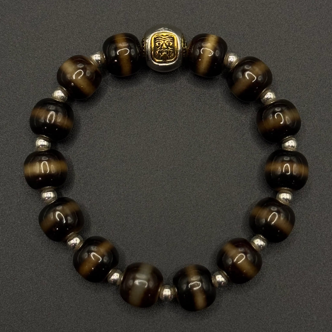 Dzi Bead Bracelet （黑金一线药师天珠手串）