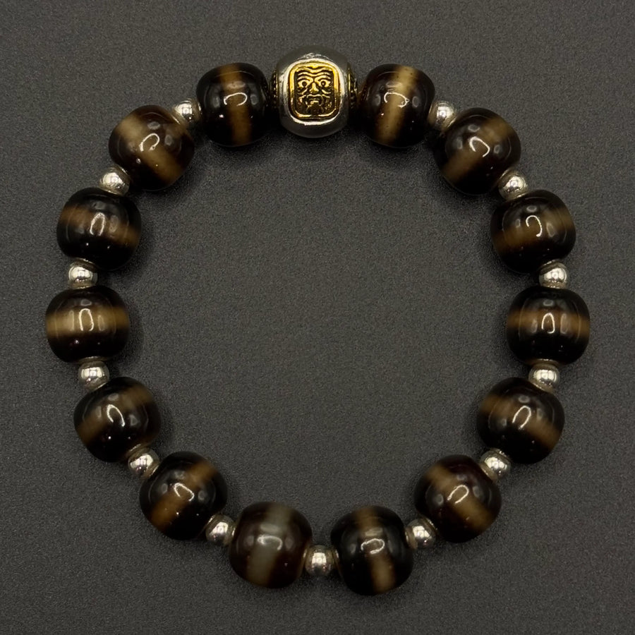Dzi Bead Bracelet （黑金一线药师天珠手串）