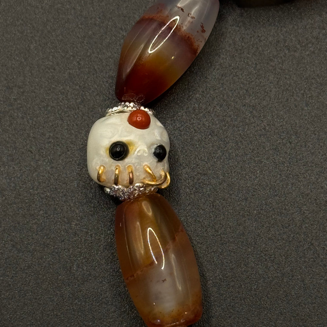 Dzi Bead Agate Bracelet（天然缠丝玛瑙天珠手串+淡水珍珠阿呆）