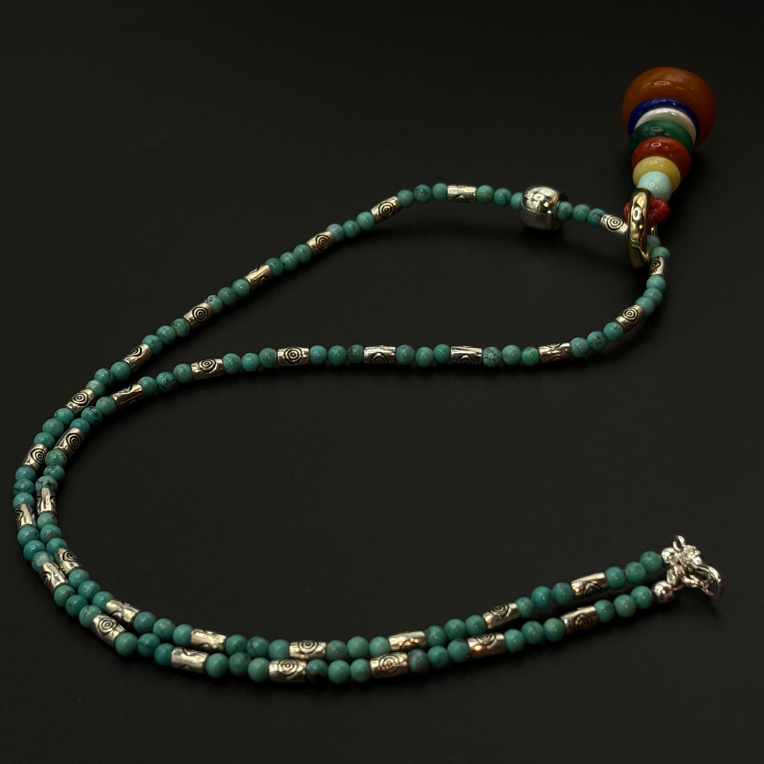 Mani Stone Cairn Turquoise Necklace （玛尼堆原矿绿松石项链）