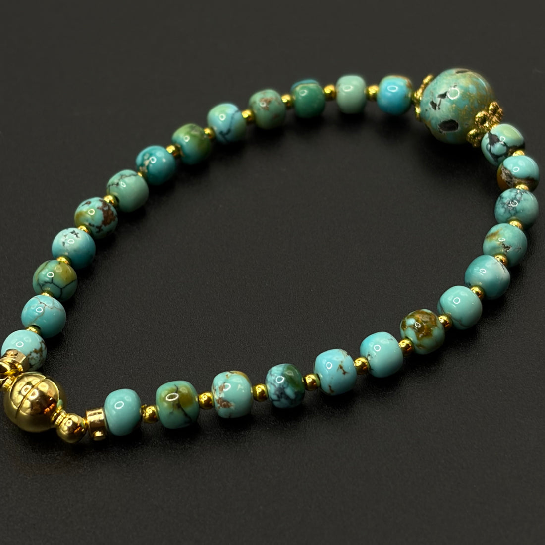 Turquoise Bracelet （原矿绿松石手）