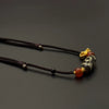 Three-Eye Dzi Bead Necklace （三眼天珠项链）