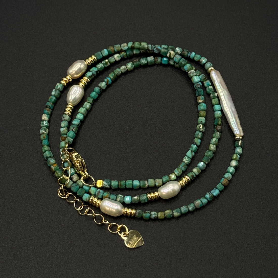Natural Turquoise & Pearl Bracelet