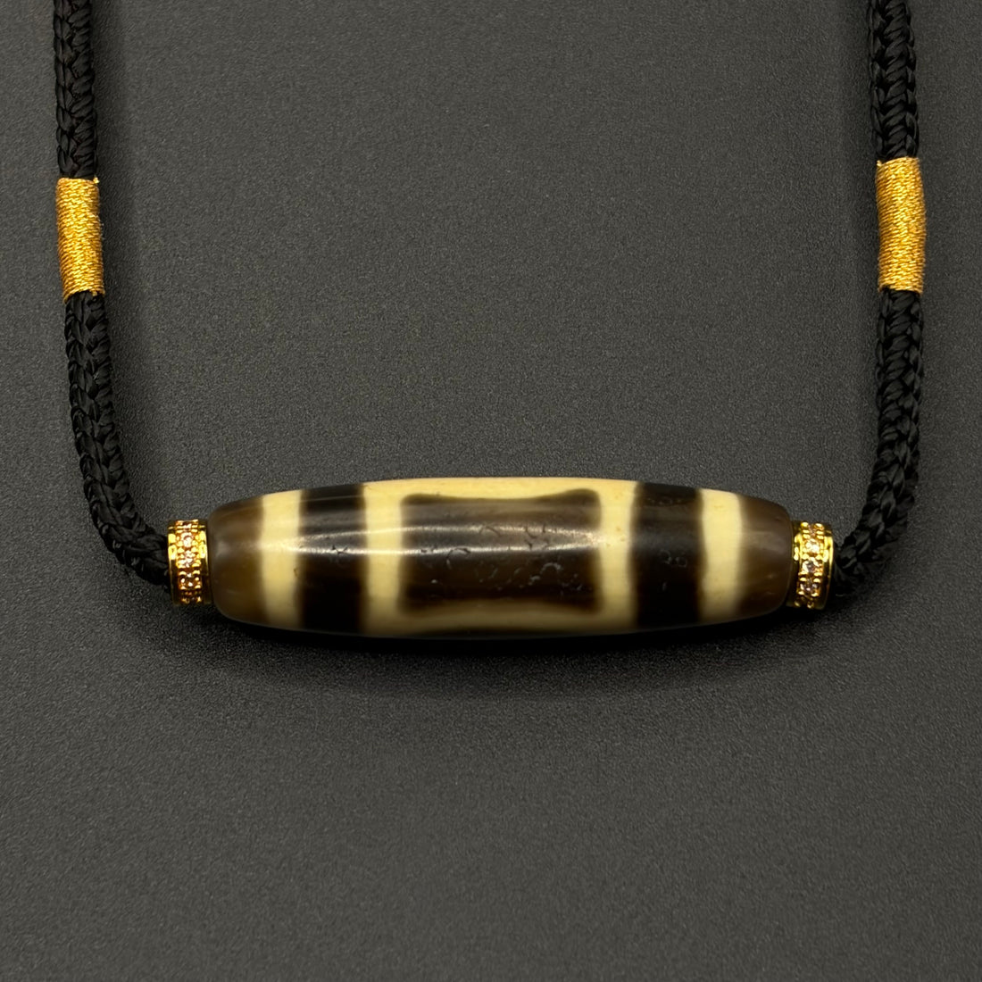 Heaven& Earth Pattern Dzi Bead Necklace（天地天珠）