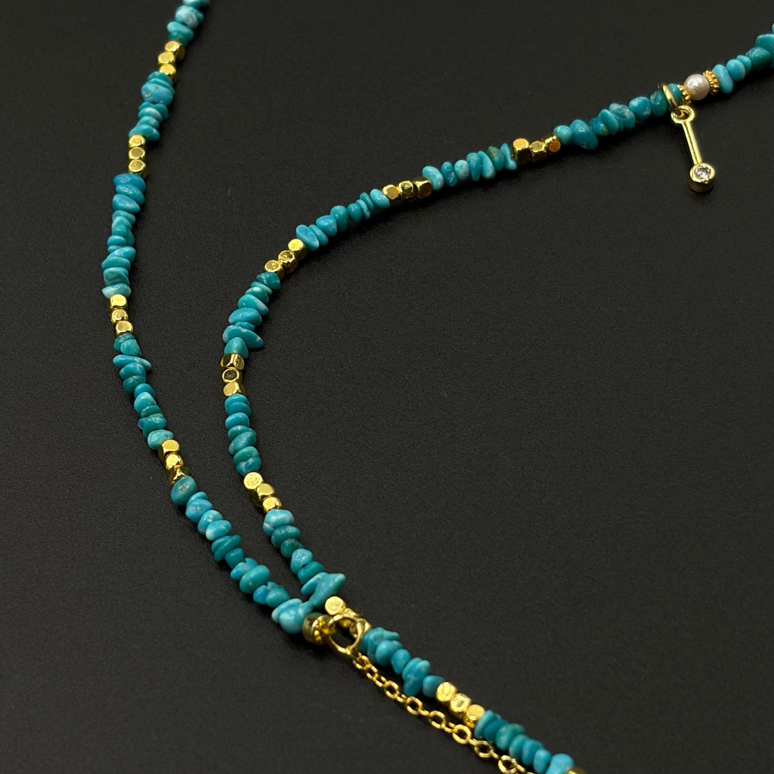 Turquoise Necklace （原矿绿松石随型项链）