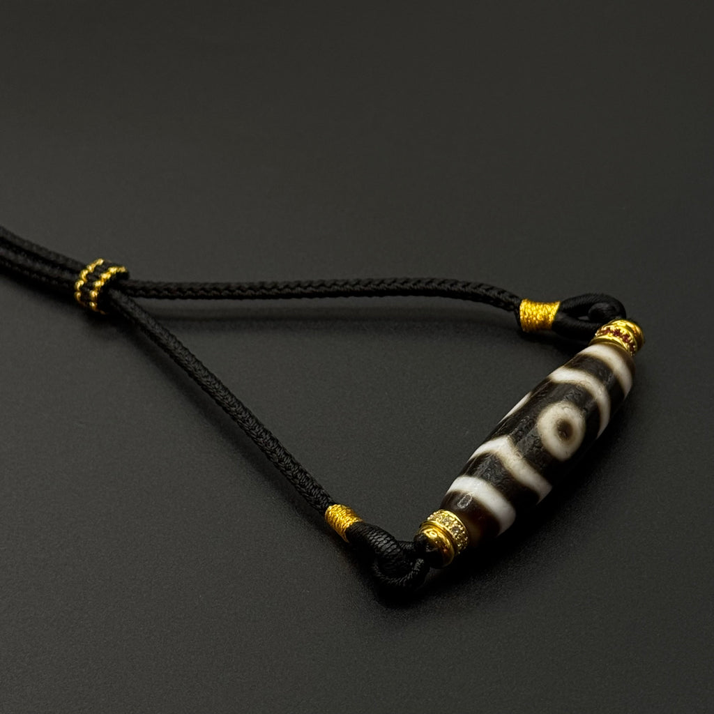 Three-eye Dzi Bead (三眼天珠）